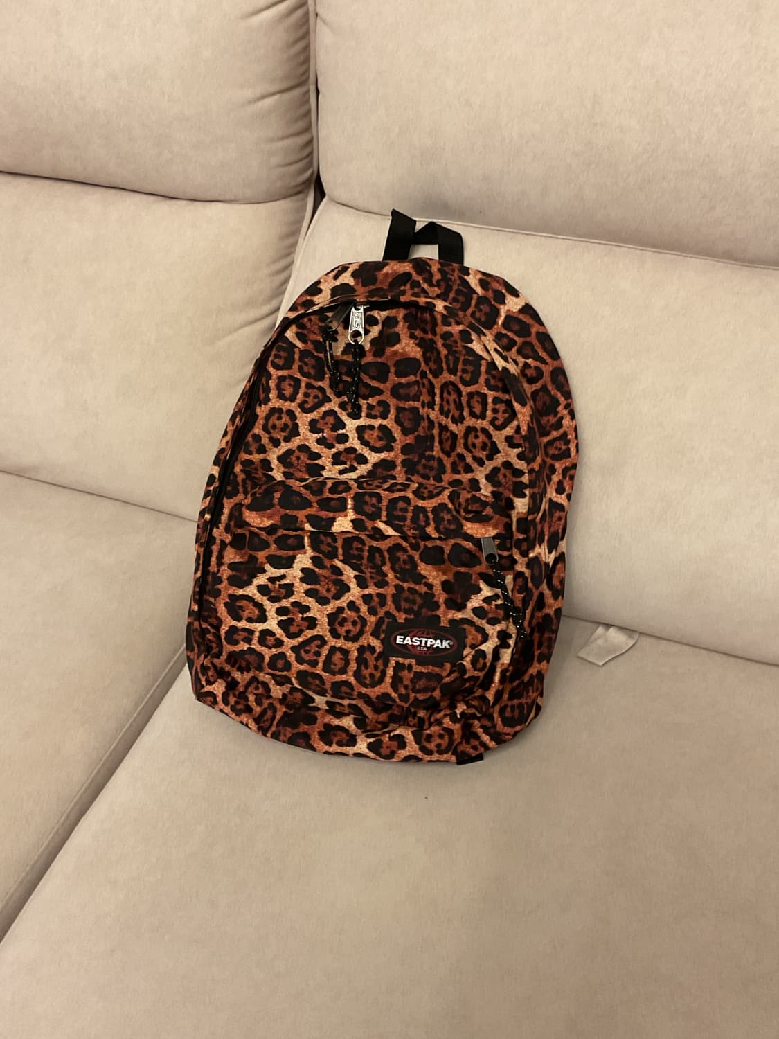 이스트팩 레오파드 호피무늬 백팩 상품이미지1