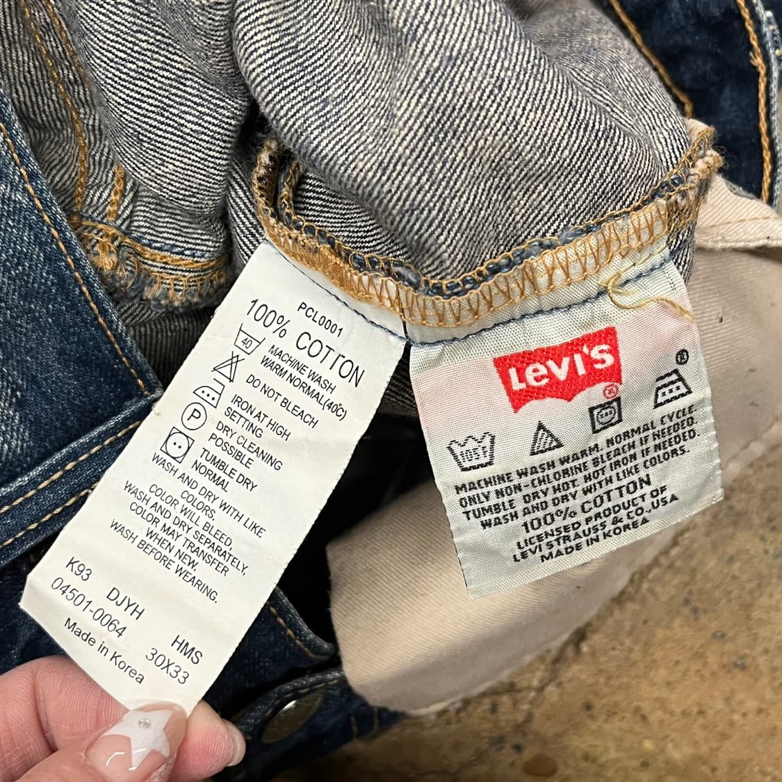 [정품] 리바이스 워싱 데님 청바지 b14 상품이미지7
