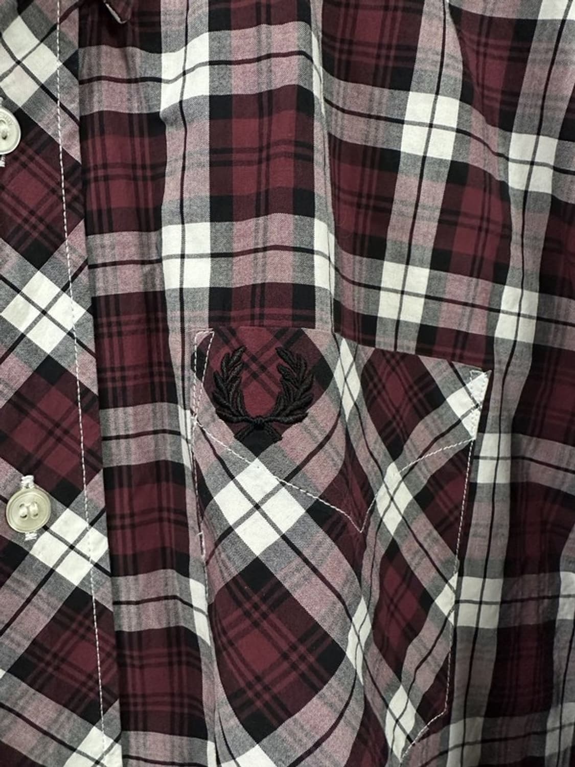 [L] FRED PERRY 프레드페리 오리지널자수로고 코튼셔츠 상품이미지3