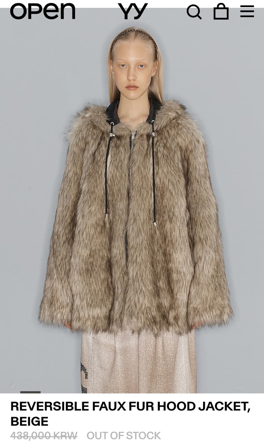 OPENYY 리버시블 퍼 후드재킷 상품이미지2