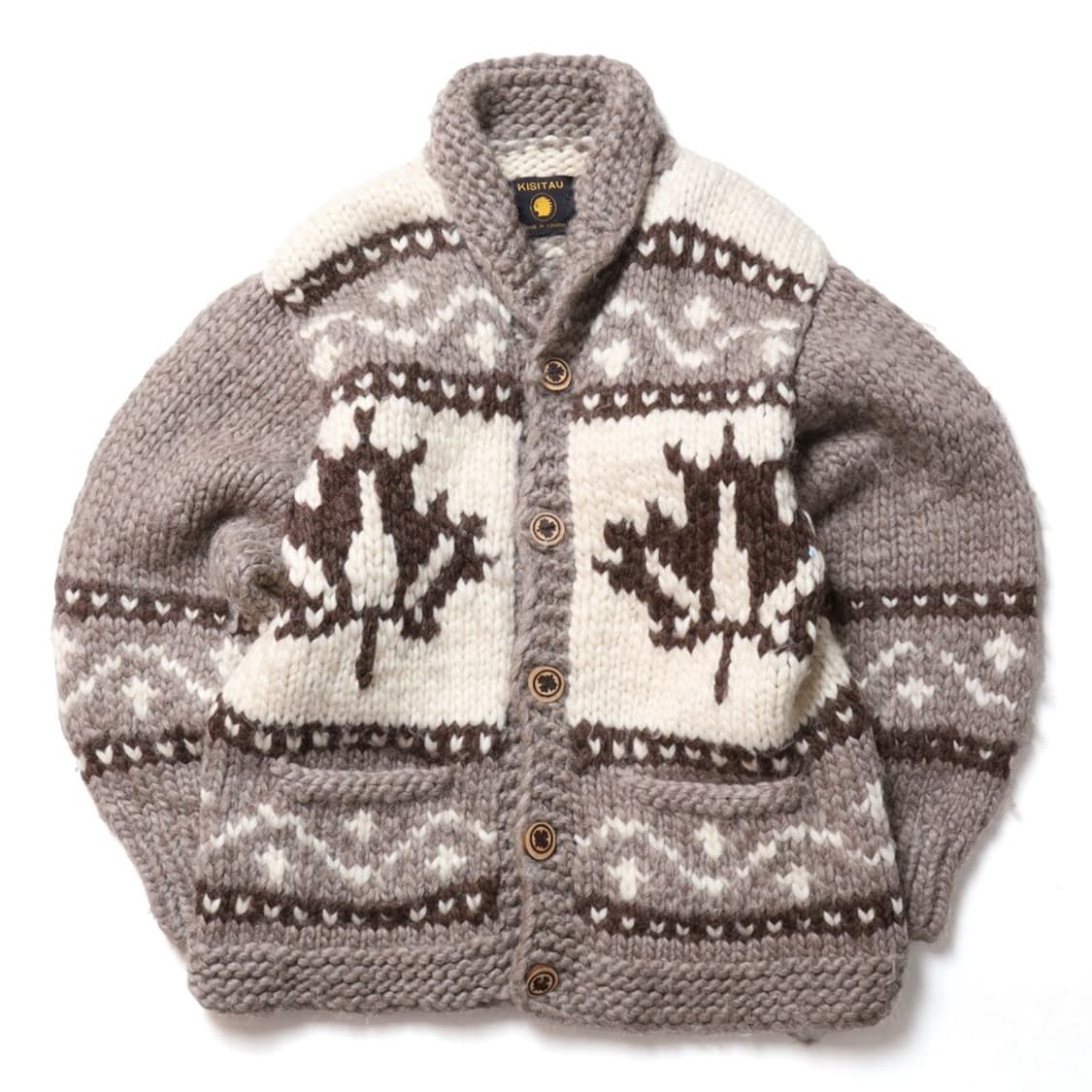 Kisitau Maple Leaf Cowichan Cardigan 
 상품이미지1