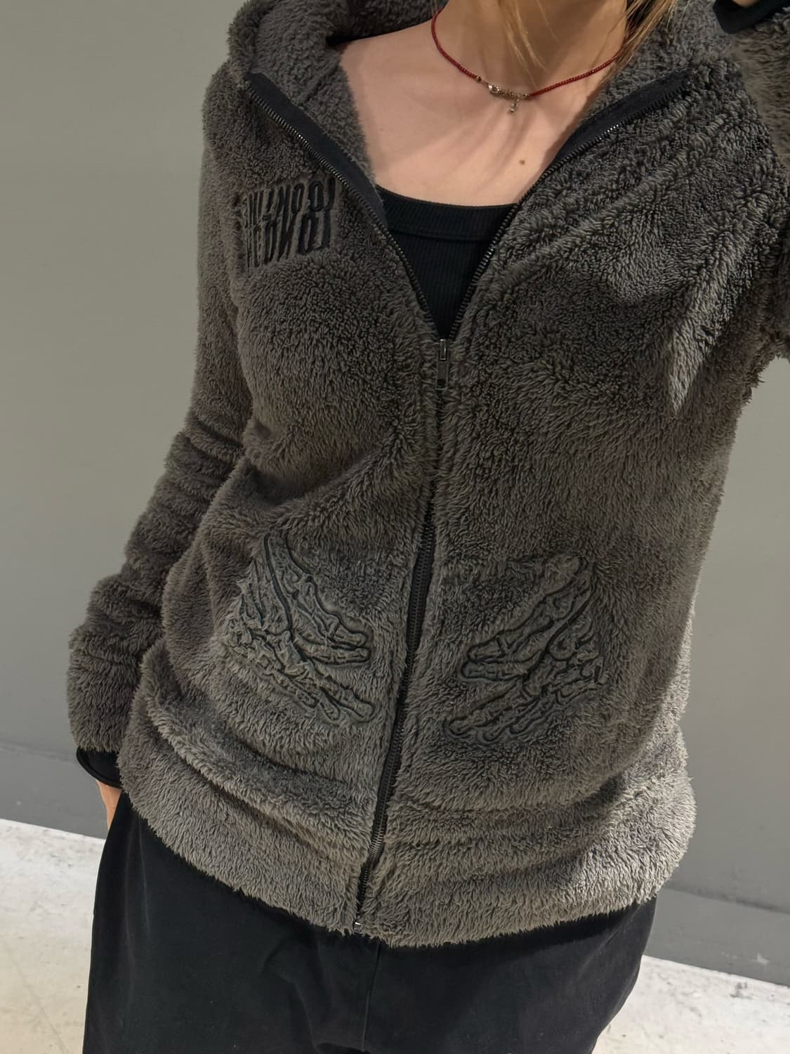 Glad news back wings fleece hood zip-up 상품이미지2