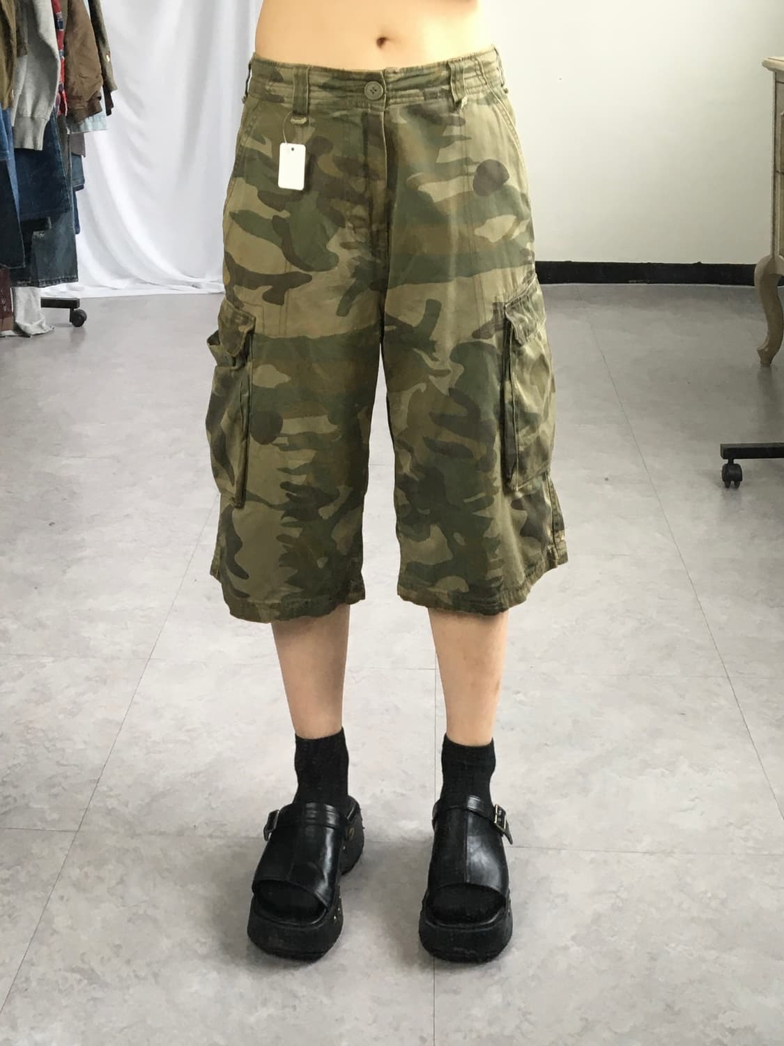 Camo pattern cago half pants 상품이미지7