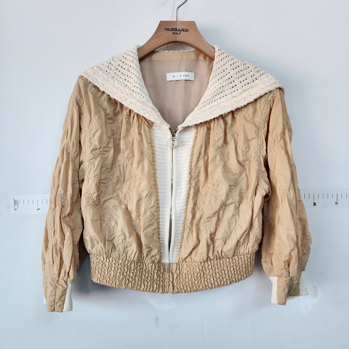 미샤 크로셰 카라 퀼팅 자켓 상품이미지1