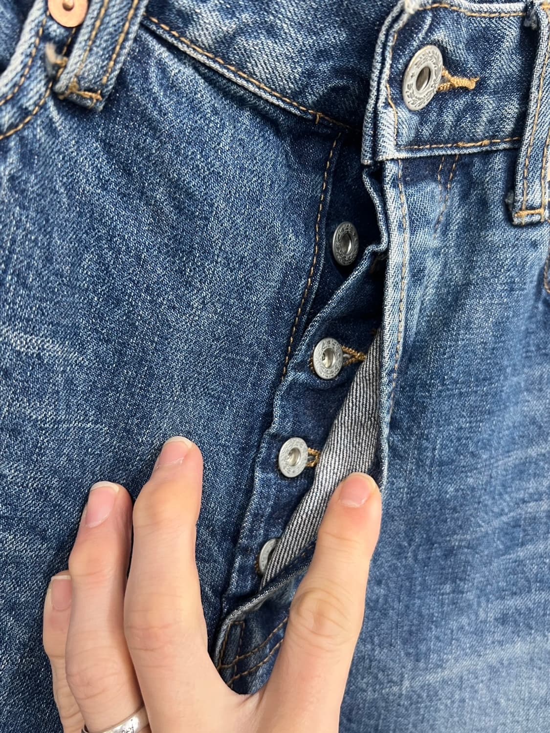 아웃스탠딩 60s 복각 셀비지 크롭 데님 팬츠 상품이미지5