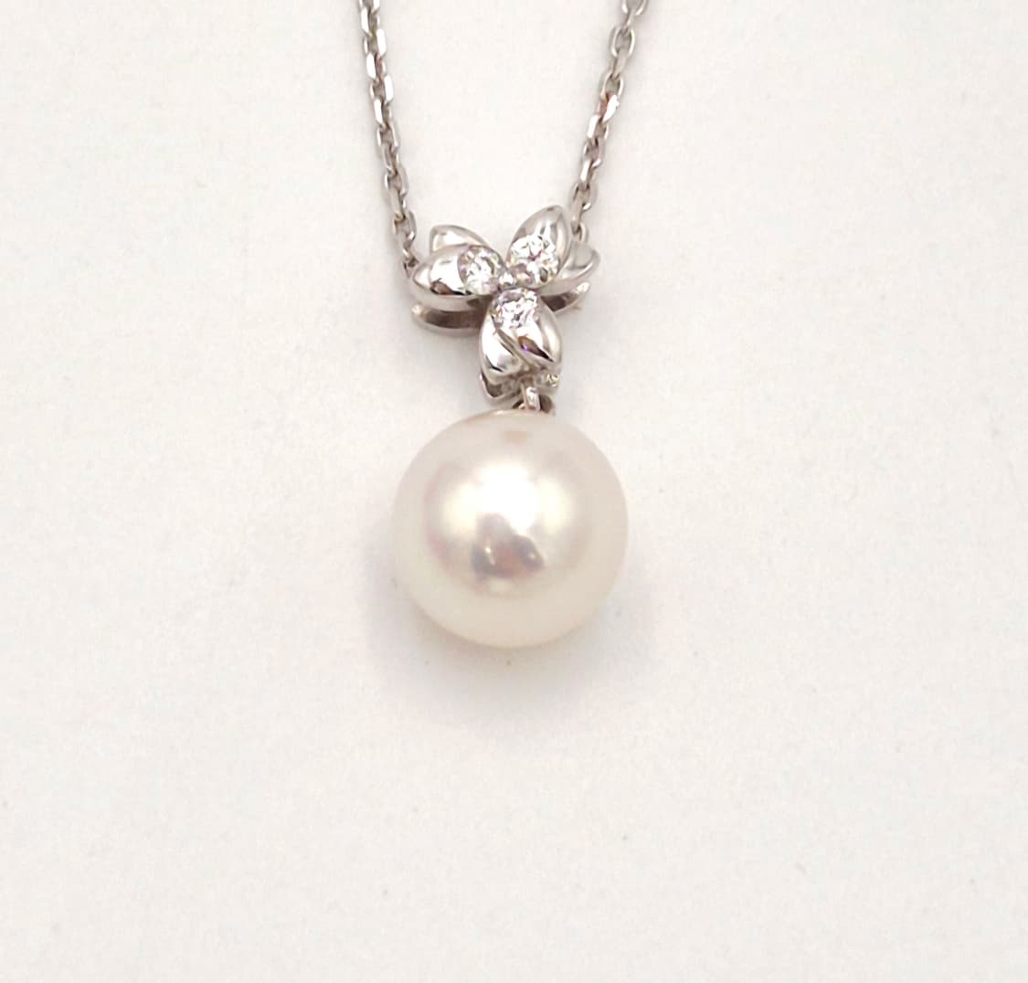 골든듀 다이아 진주 화이트골드 목걸이 상품이미지10