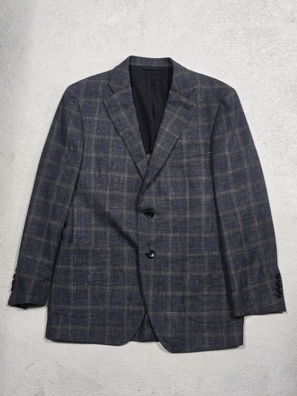 Durban 더반 울 캐시미어 혼방 체크 블레이저 자켓 100사이즈 상품이미지1