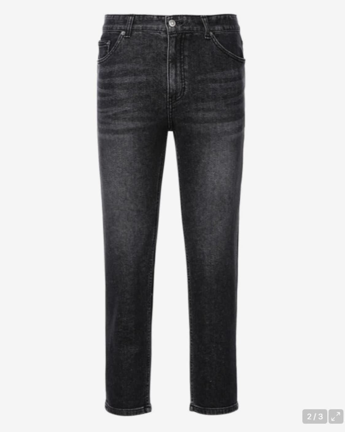 질스튜어트 뉴욕  맨 블랙 크롭 진 상품이미지2