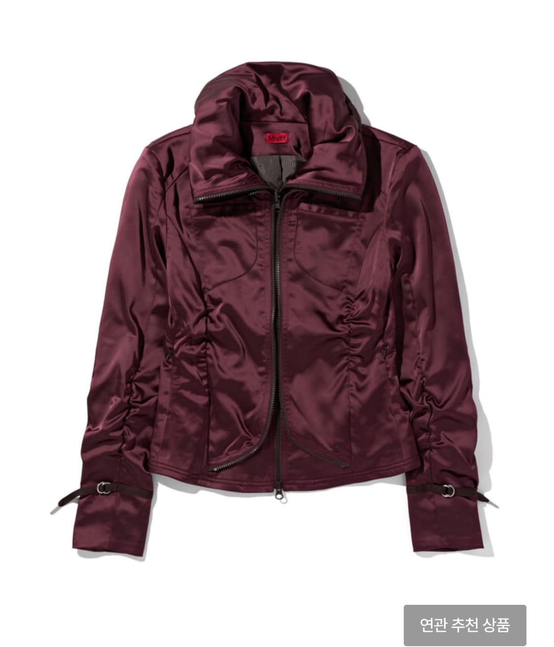 MOTO ZIP JACKET - BURGUNDY 상품이미지1