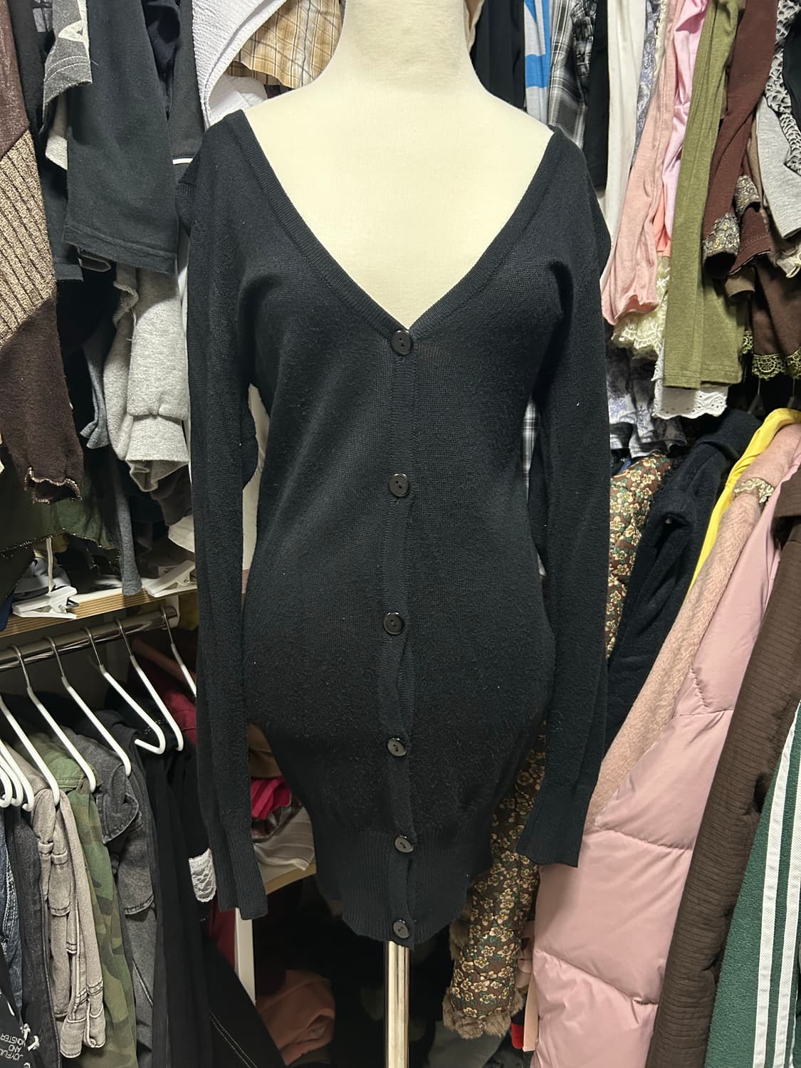 펑크 슬림핏 해골 가디건 상품이미지2