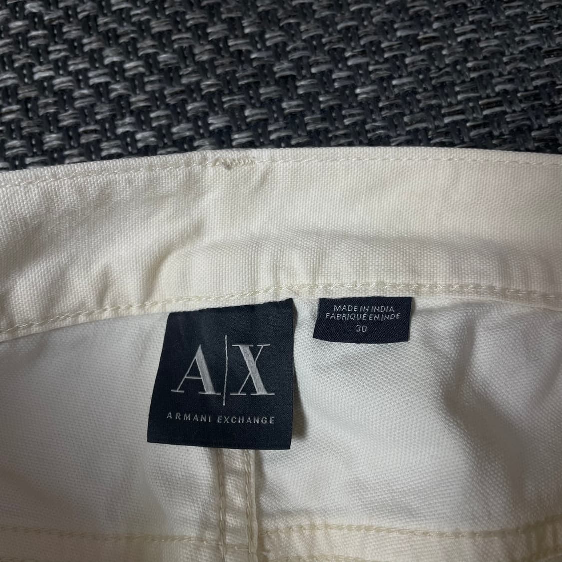 (31) 아르마니 익스체인지 아이보리 코튼 팬츠 상품이미지5