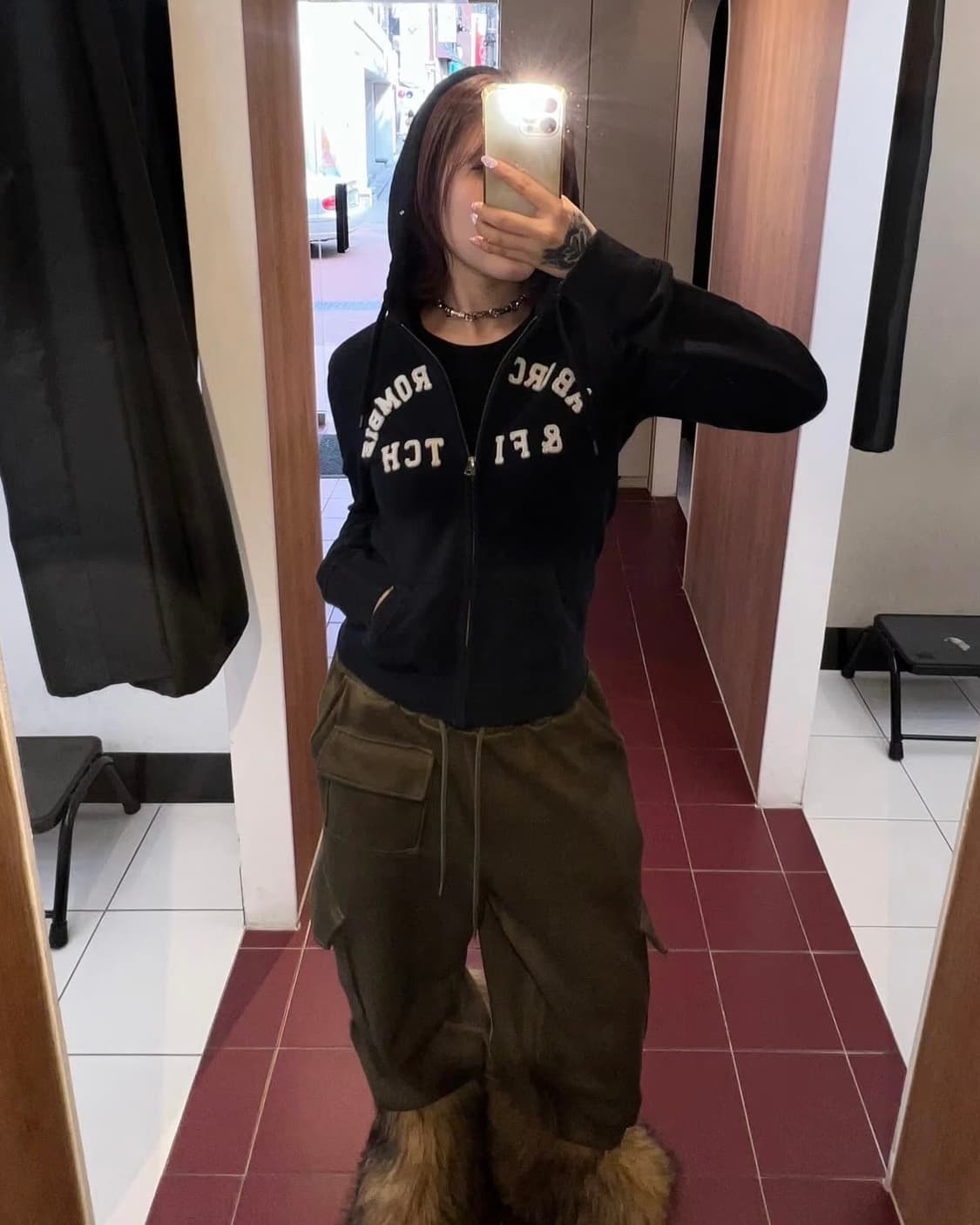 Y2k Abercrombie 아베크롬비 클래식 네이비 후드 팬츠 셋업 S 상품이미지4