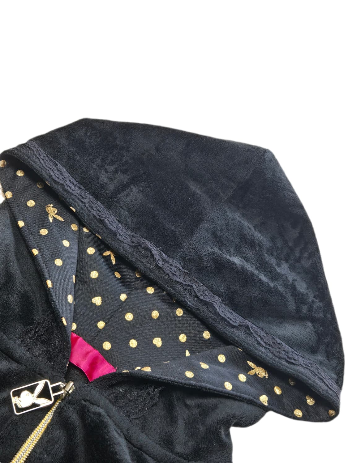 [유일매물]playboy 벨벳 후드집업 상품이미지3