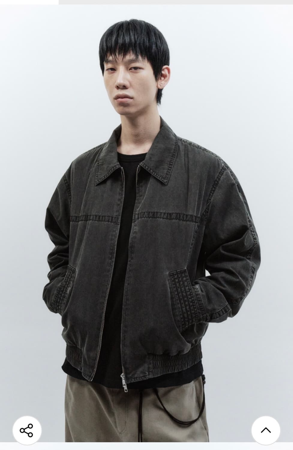 (M) 인사일런스 피그먼트 워시드 자켓 WASHED GREY 판매 상품이미지1
