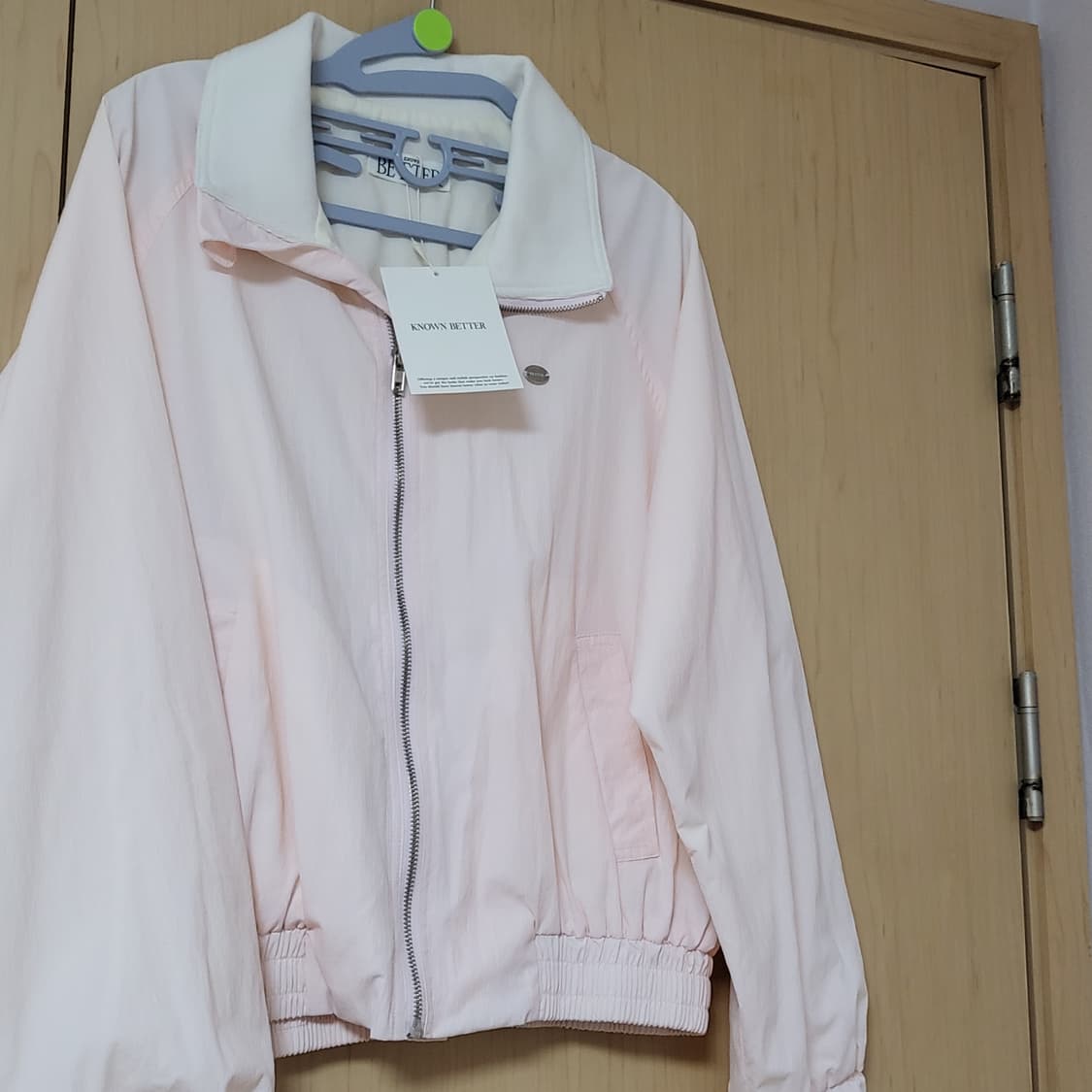 택달린새상품) 노운베러 하이넥 아노락 점퍼 바람막이 핑크 상품이미지8