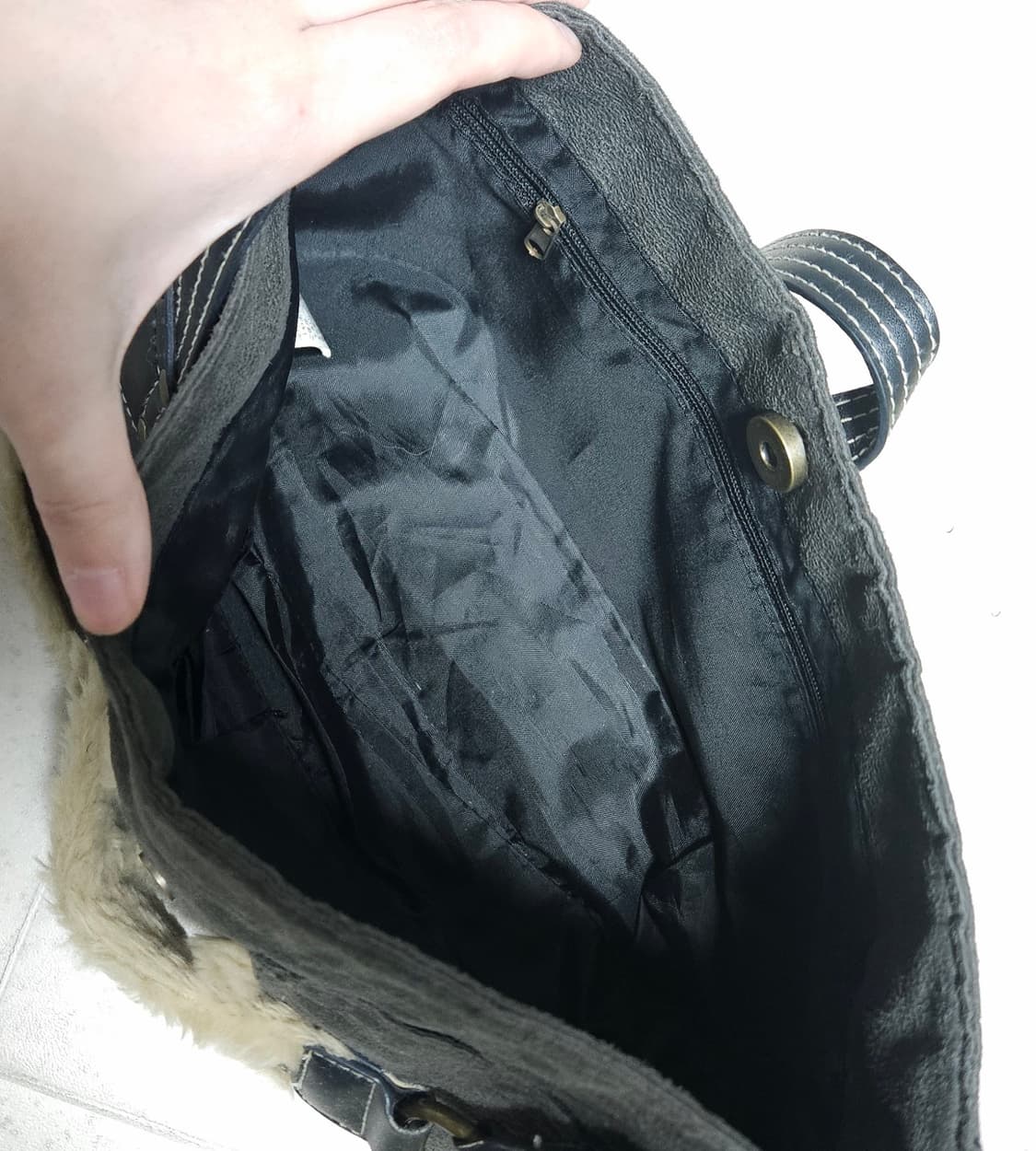 빈티지 스웨이드 양털 숄더백 /카모메산장 선가든파티 케토하우스 미라이클립 상품이미지6