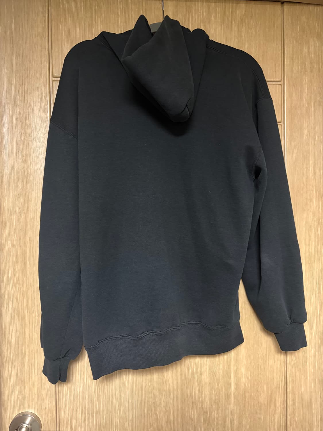 90s 러셀 플레인 후드티 후디 블랙 XL 미제 USA 상품이미지4