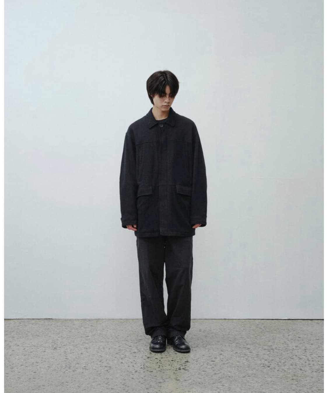 스틸네스 브러시드 울 카코트 블랙 상품이미지1