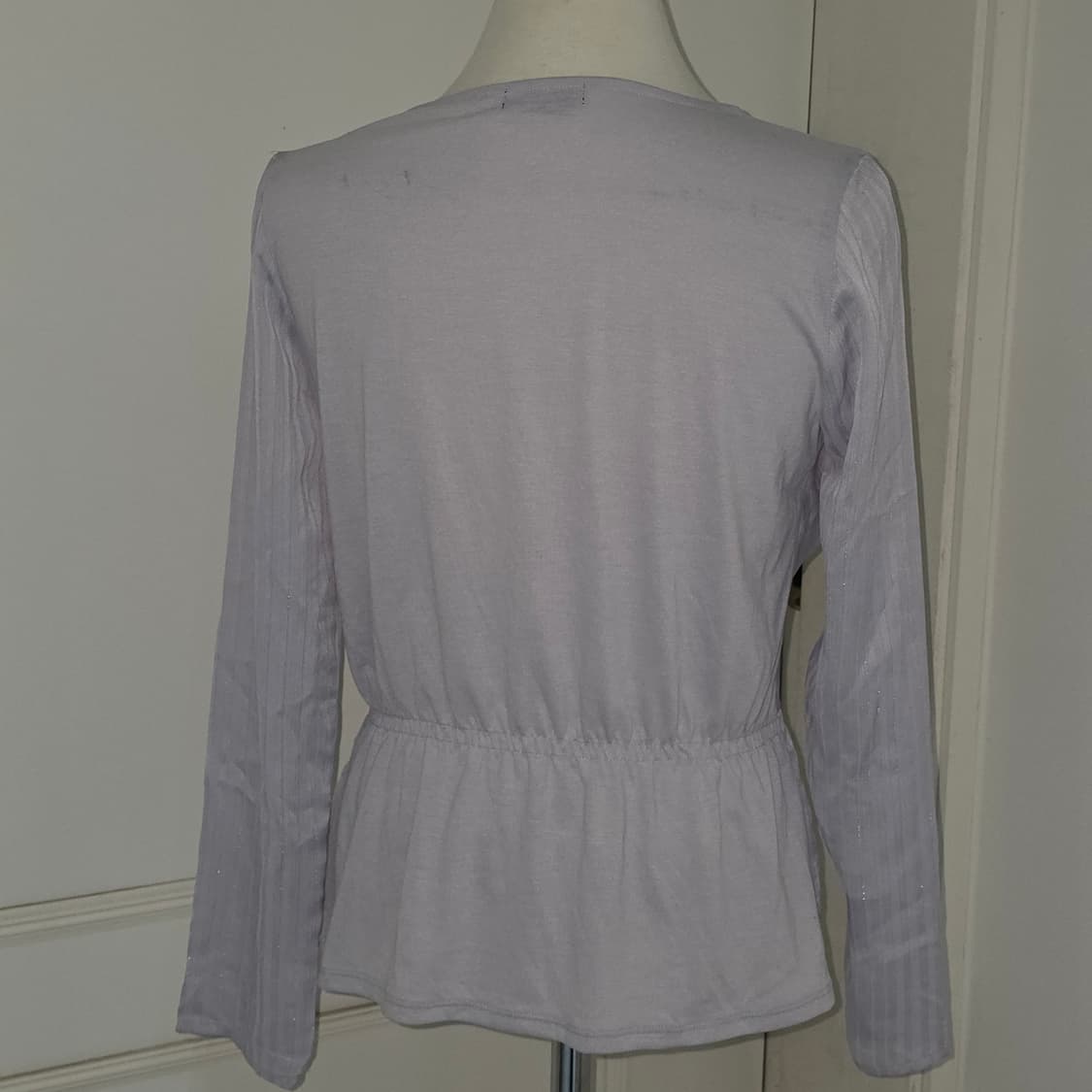 일본빈티지)플리츠 실버글리터 셔링 데일리 하객룩st 모리걸 블라우스 상품이미지4