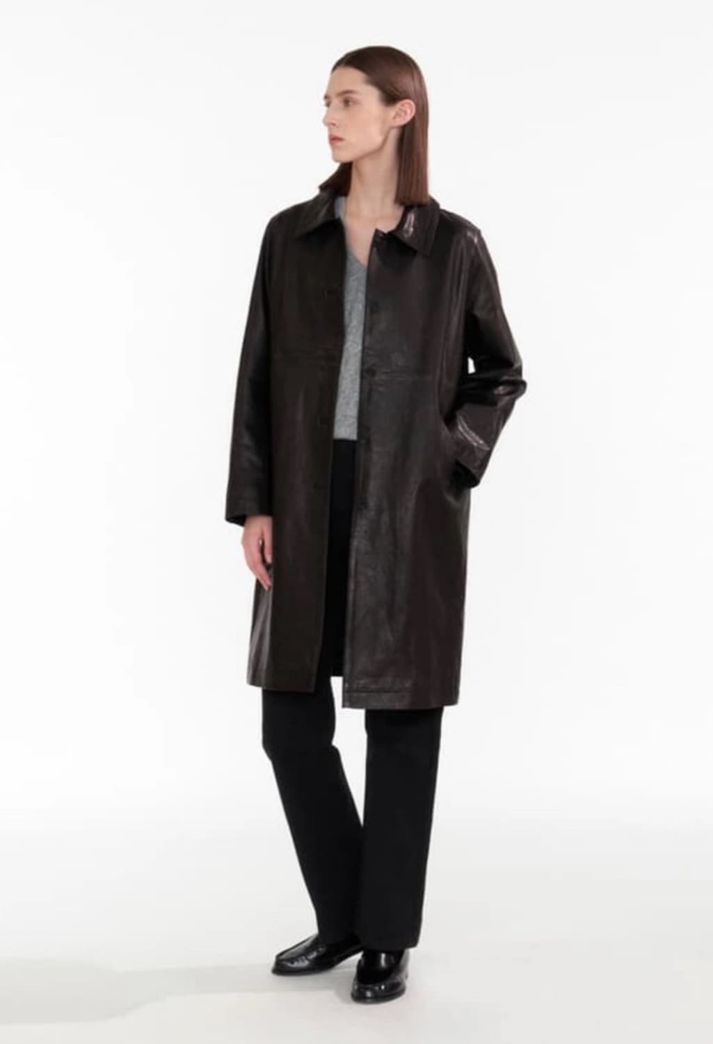 낫띵리튼 가죽 코트 상품이미지4