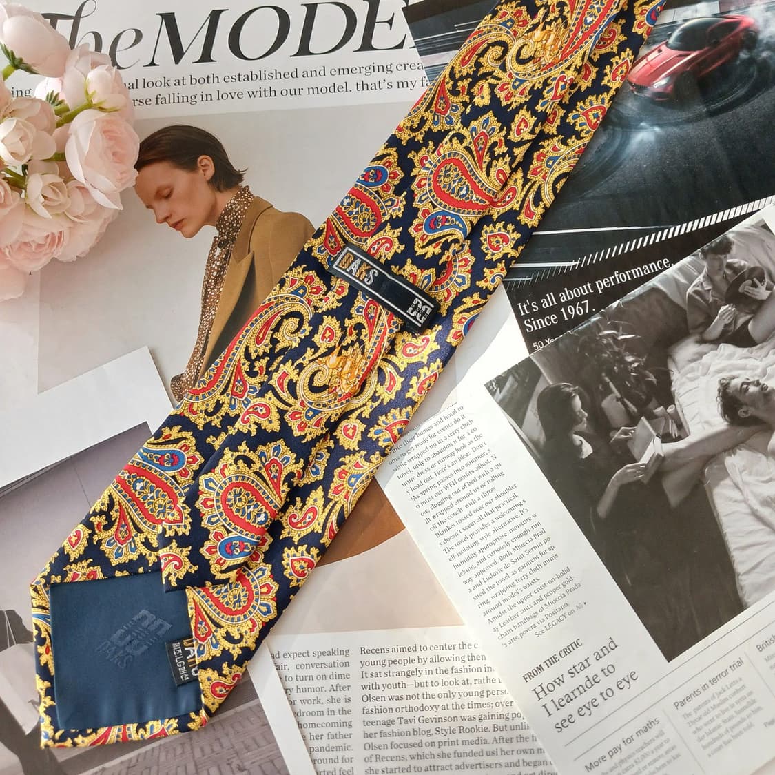 닥스 실크 블랙 페이즐리 패턴 넥타이 10cm A+등급 A19370
 상품이미지6