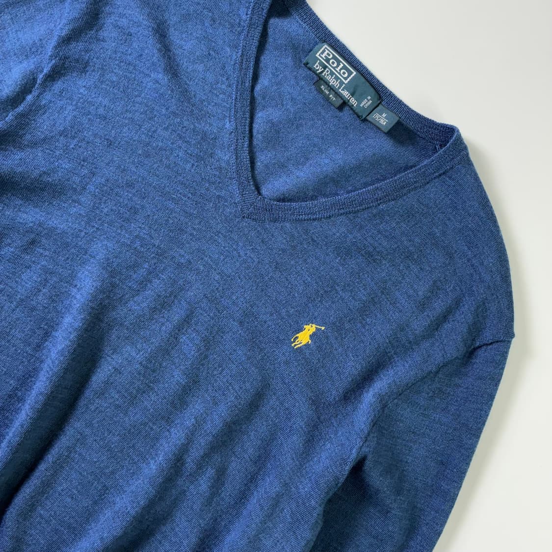 Polo  폴로 랄프로렌 자수 메리노울 네이비 라운드 니트 상품이미지3