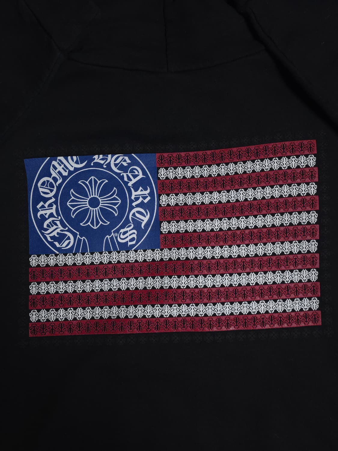 [XL] 크롬하츠 성조기 아메리칸 플래그 대거 후드 블랙 상품이미지5