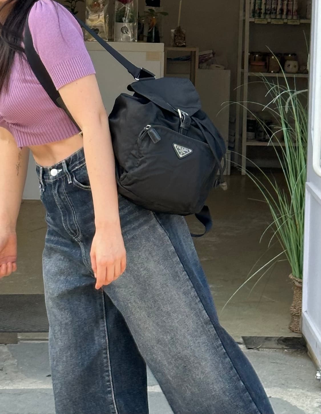 (보증서O) 프라다 포코노 원포켓 블랙 나일론 백팩 상품이미지1