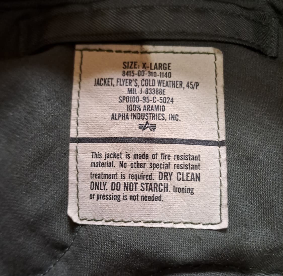 (택포) 90s 알파인더스트리 USA ARMY CWP 45 XL A780 상품이미지10