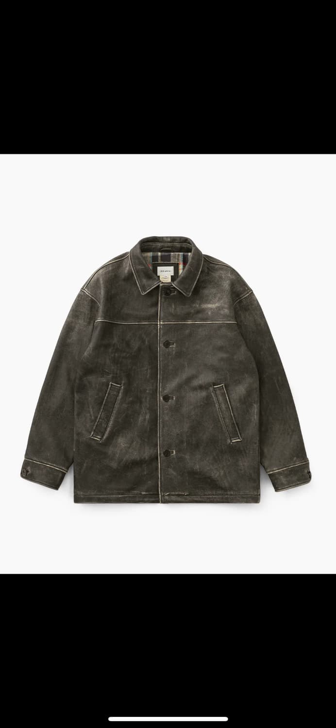 카키스 레더자켓 khakis owen leather jacket L사이즈 상품이미지1