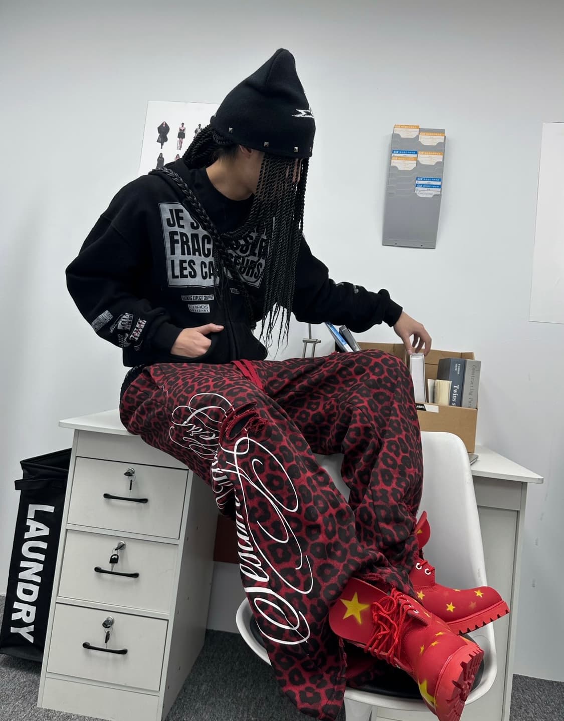 Leopard Graphic Opium Sagging Pants 상품이미지2
