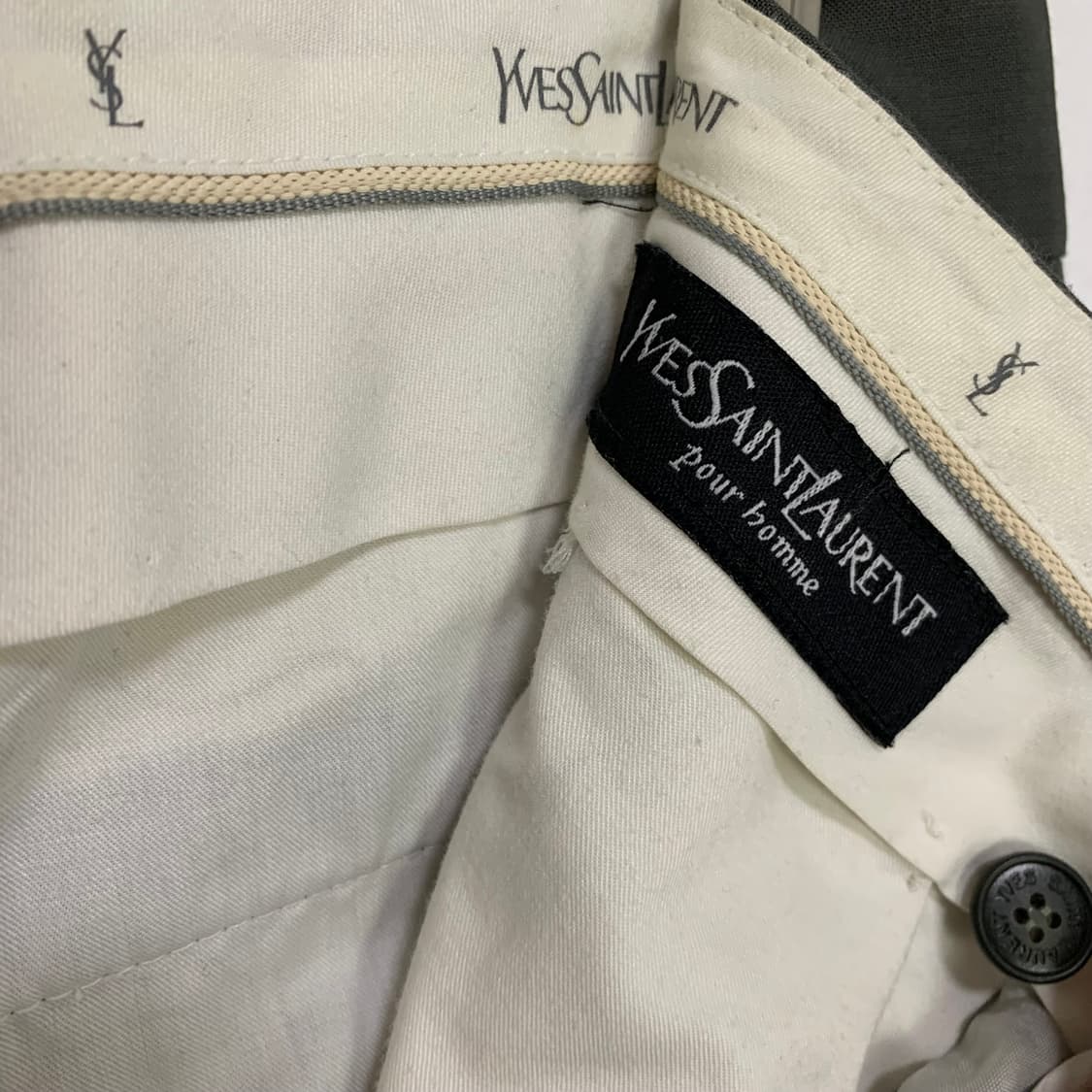 YSL 생로랑 입생로랑 뿌르옴므 올리브 슬랙스 팬츠 30인치 남녀공용 상품이미지6