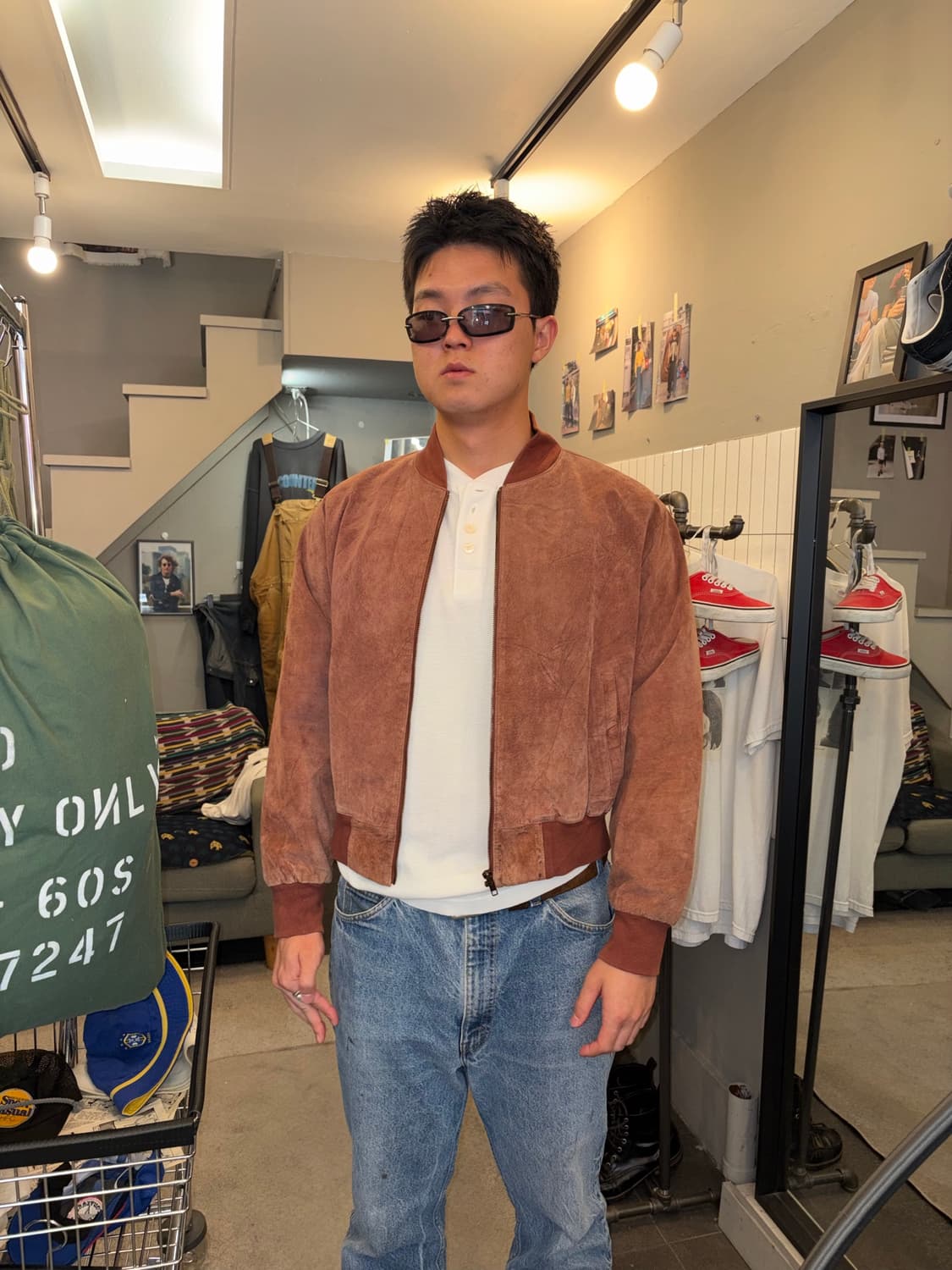 90’s Japanese pig-leather faded bomber  상품이미지2