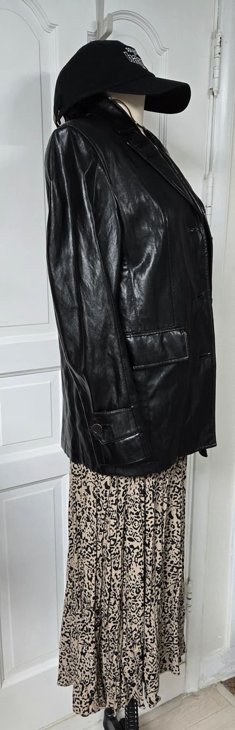 소치이 비건레더자켓과 자라 레오파드 원피스 상품이미지4