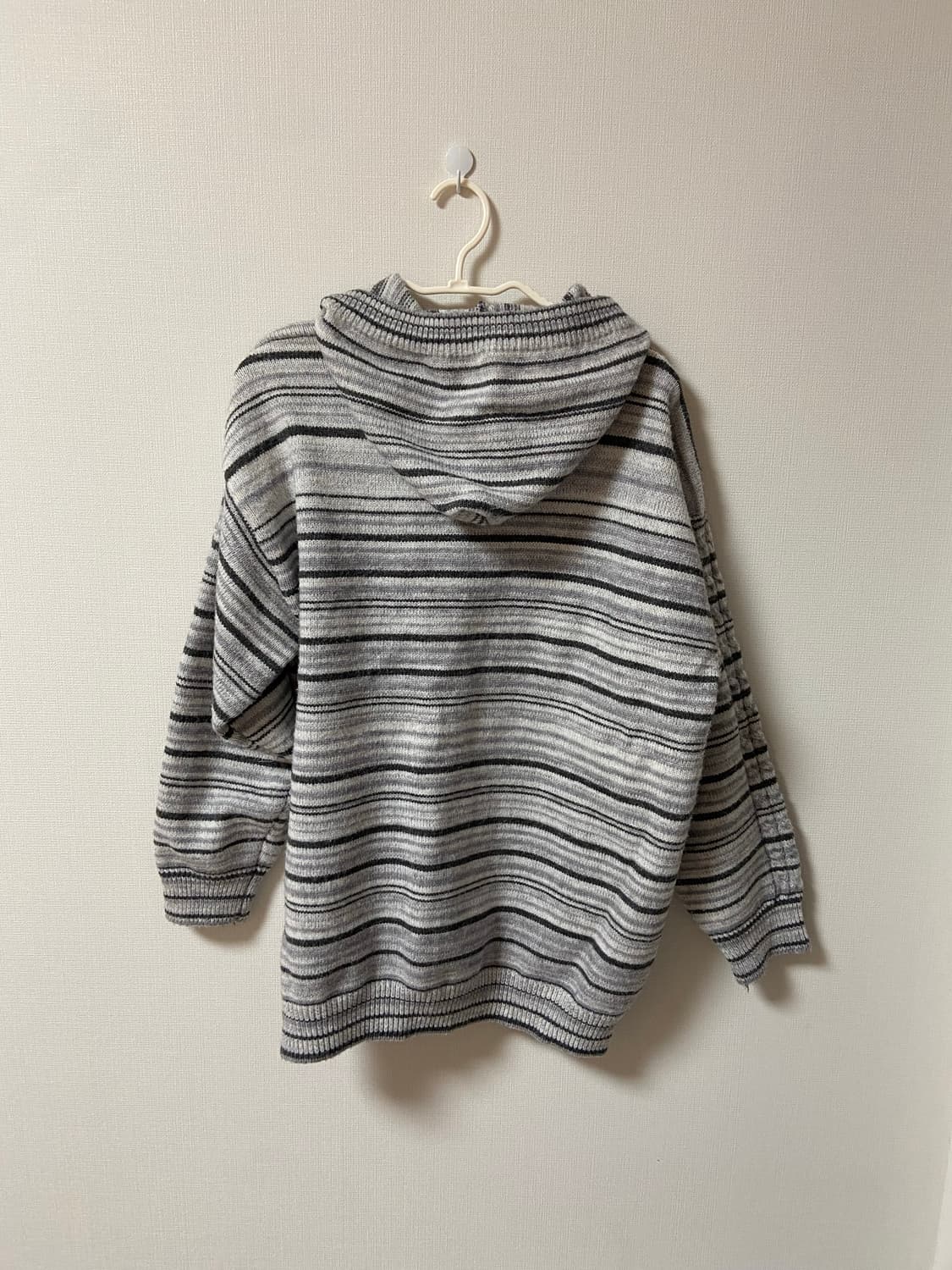 빈티지 사와코 모리걸 떡볶이후드 니트 스트라이프 상품이미지5