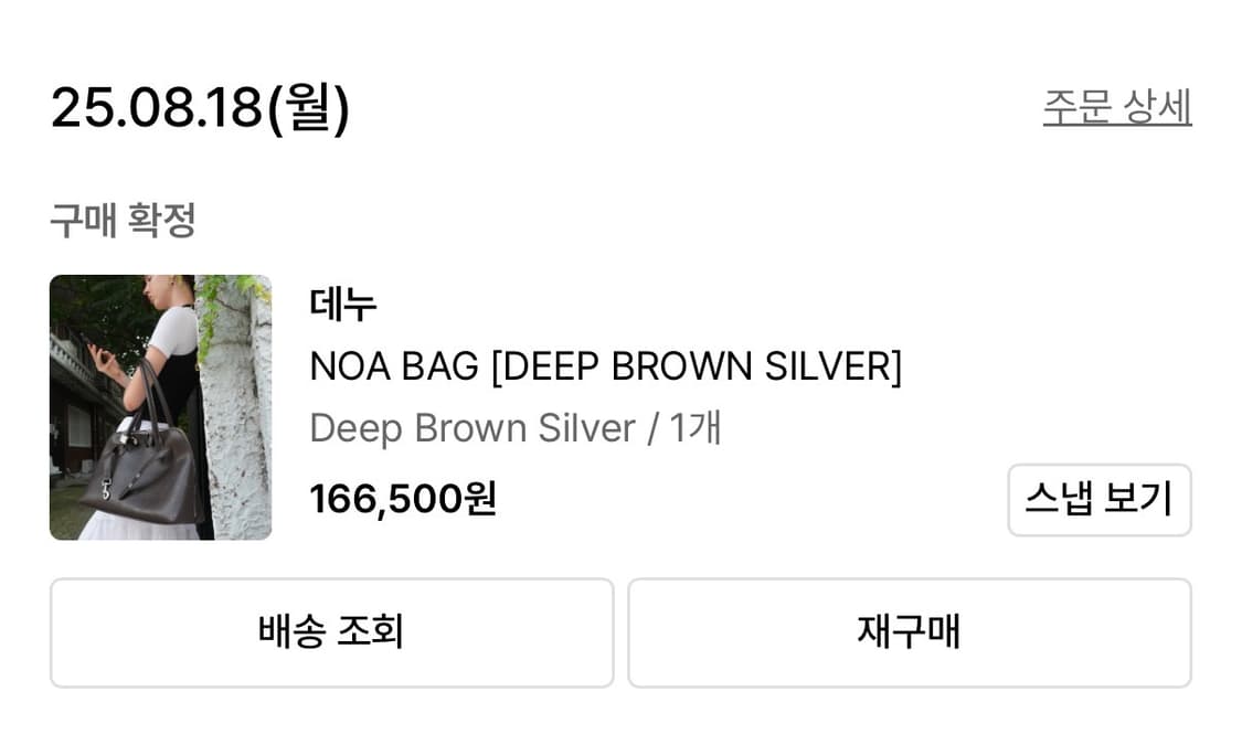 데누 NOA BAG [DEEP BROWN SILVER] 상품이미지4