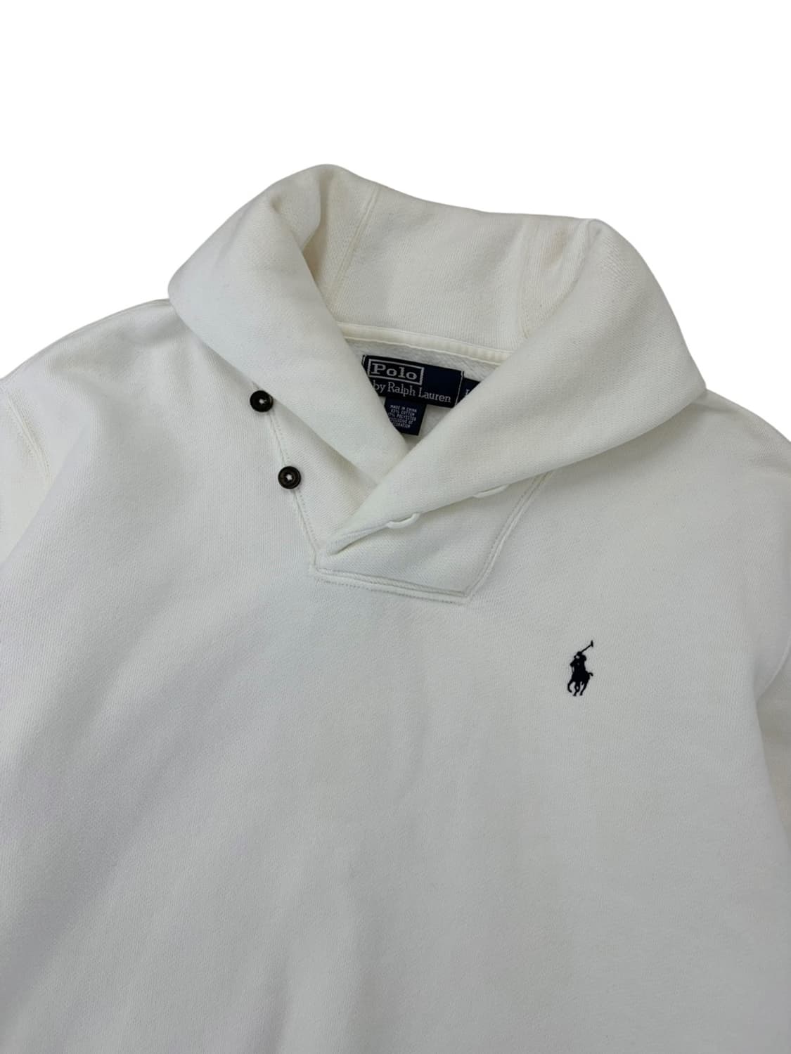 00년대 폴로 숄카라 니트 화이트 (L) 상품이미지2