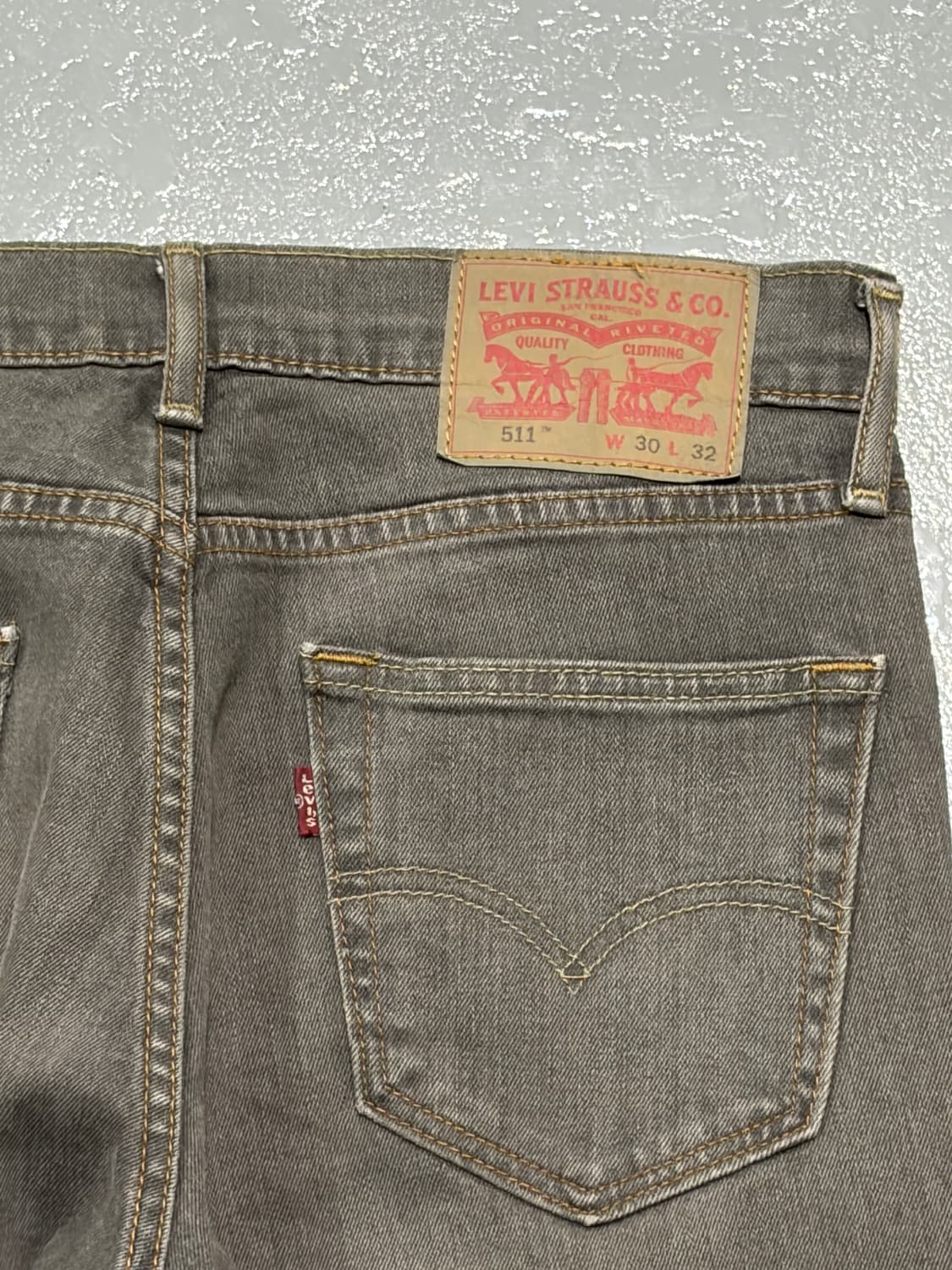 빈티지 리바이스(Levis) 511 브라운 워싱 데님 팬츠 상품이미지3