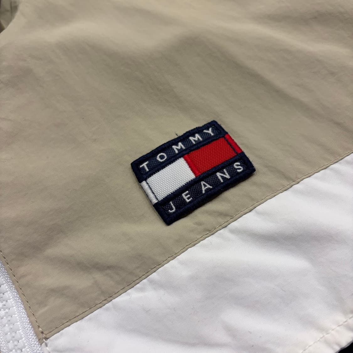 [L] 타미진스 타미힐피거 블랙/베이지 바람막이 후드 자켓 C354 상품이미지4