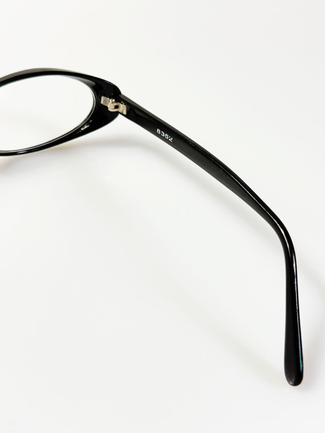 블랙 세미 캣아이 뿔테 프레임 빈티지 안경 상품이미지6
