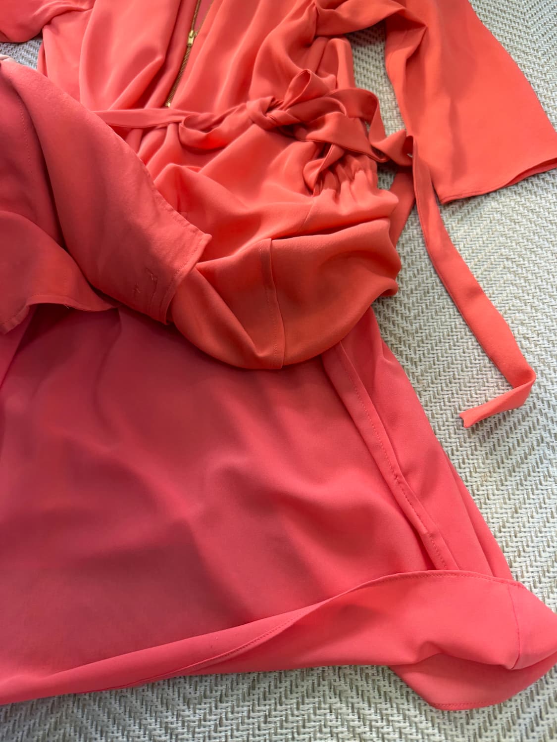 새제품) Theory 띠어리 코랄 롱 원피스 S 상품이미지6