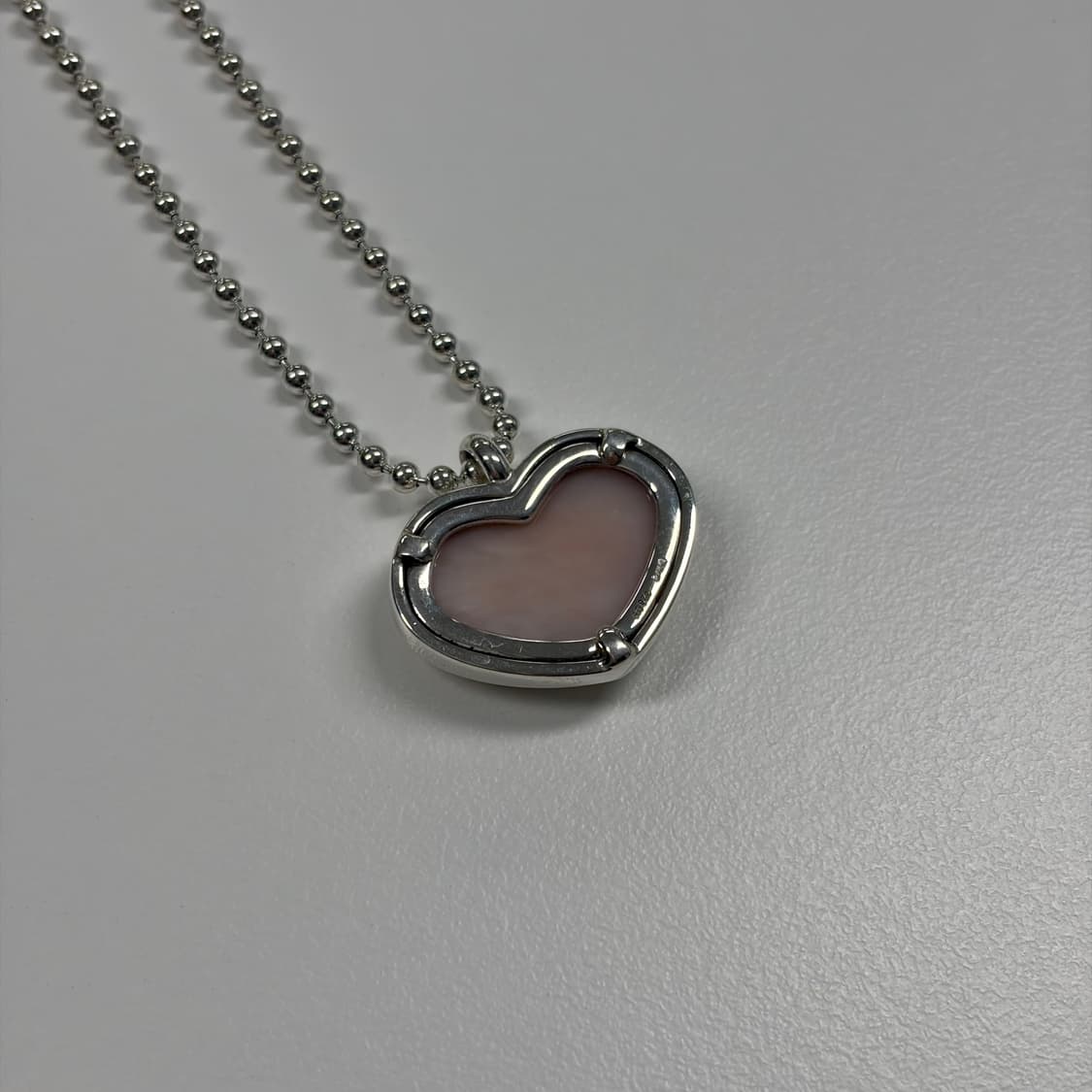 구찌 XL 하트 자개 인터라킹 목걸이 상품이미지6