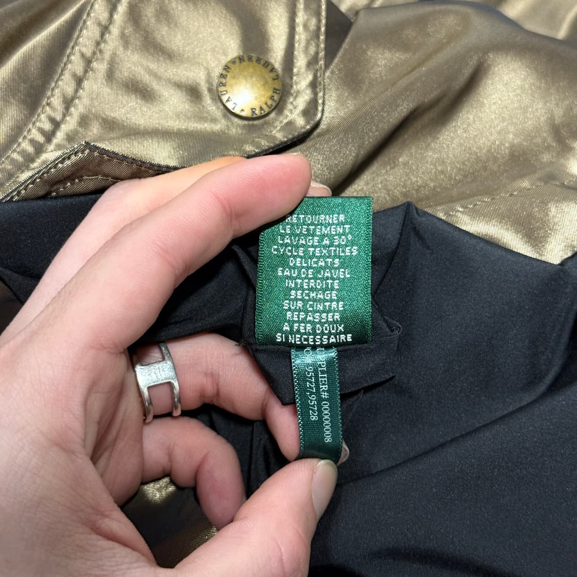 WMS 폴로 랄프로렌 글로시 골드 후드 필드 자켓 상품이미지10