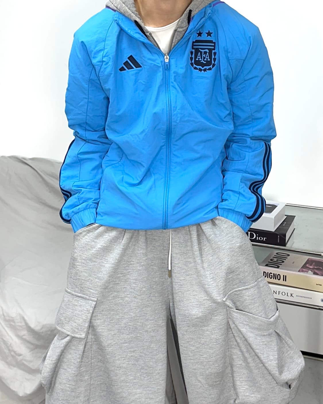 아디다스 21-22 아르헨티나 바람막이 새제품 M 상품이미지1