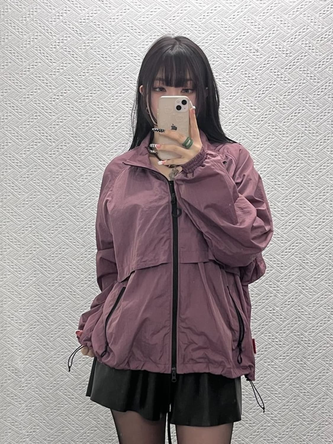 유니폼브릿지 올드스쿨 빈티지 포도퍼플 바람막이 자켓 L C10192 상품이미지1