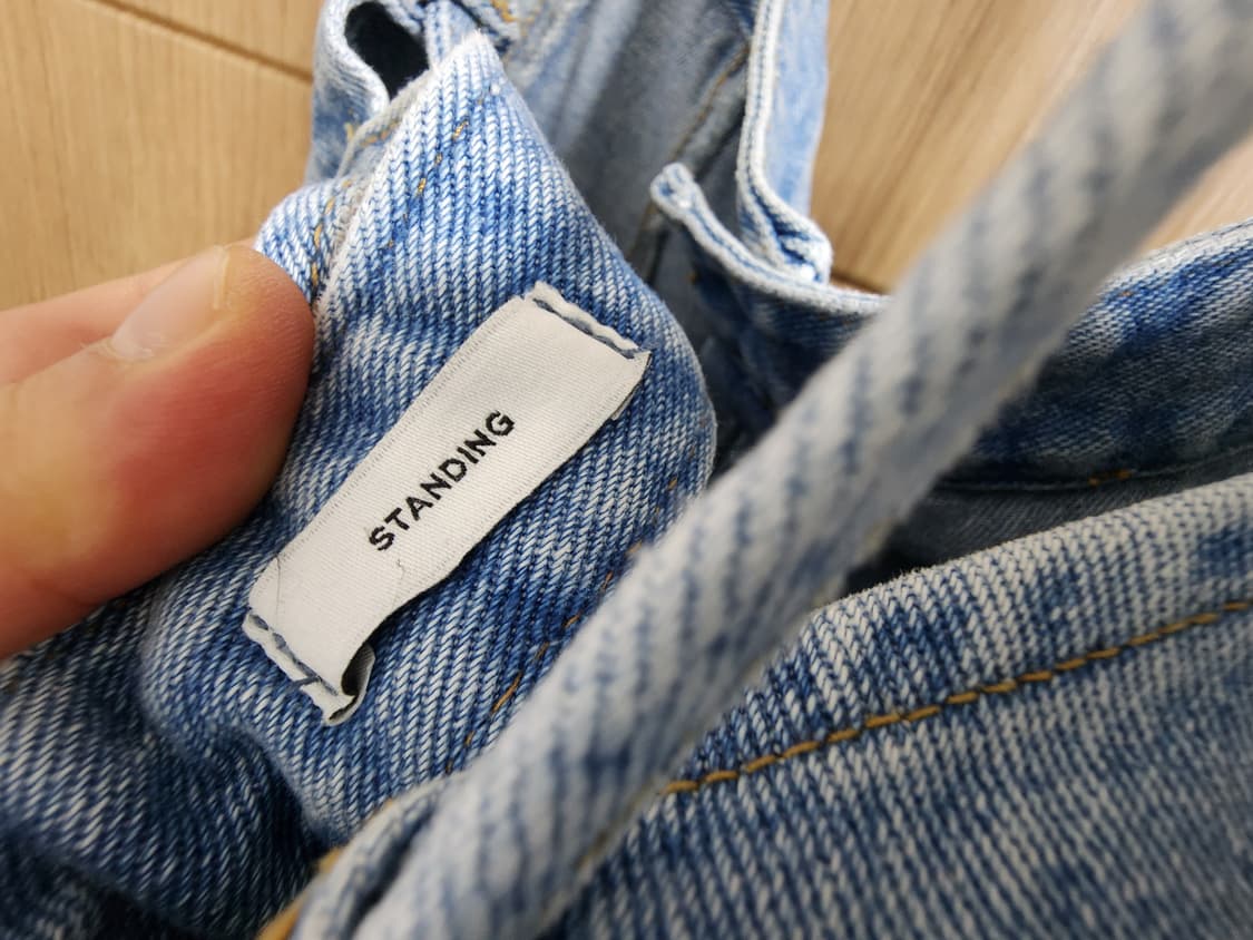 (XS)여성 STANDING 데님 오버롤 점프수트 상품이미지5