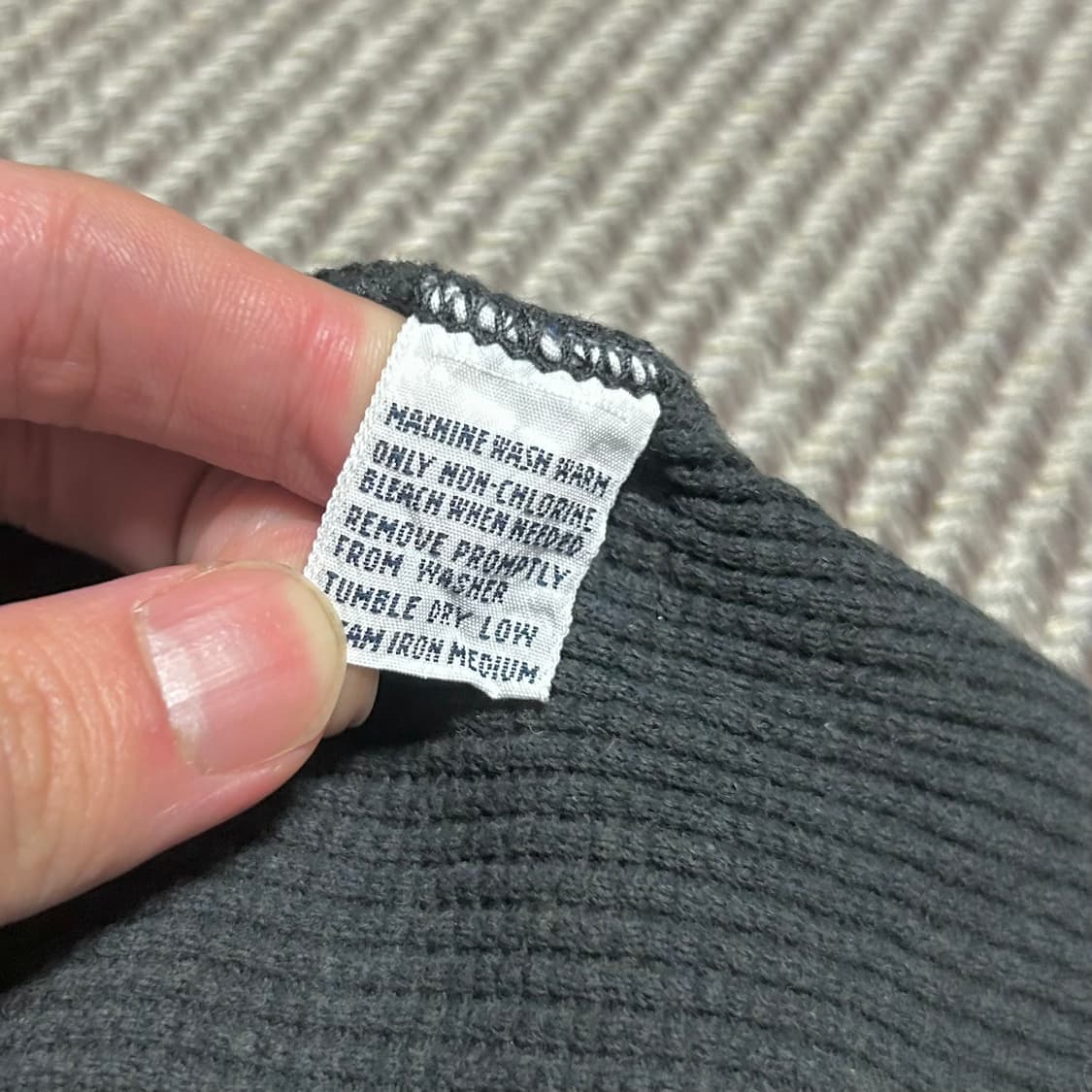 [M] Polo 폴로 랄프로렌 챠콜 와플 긴팔티 상품이미지6