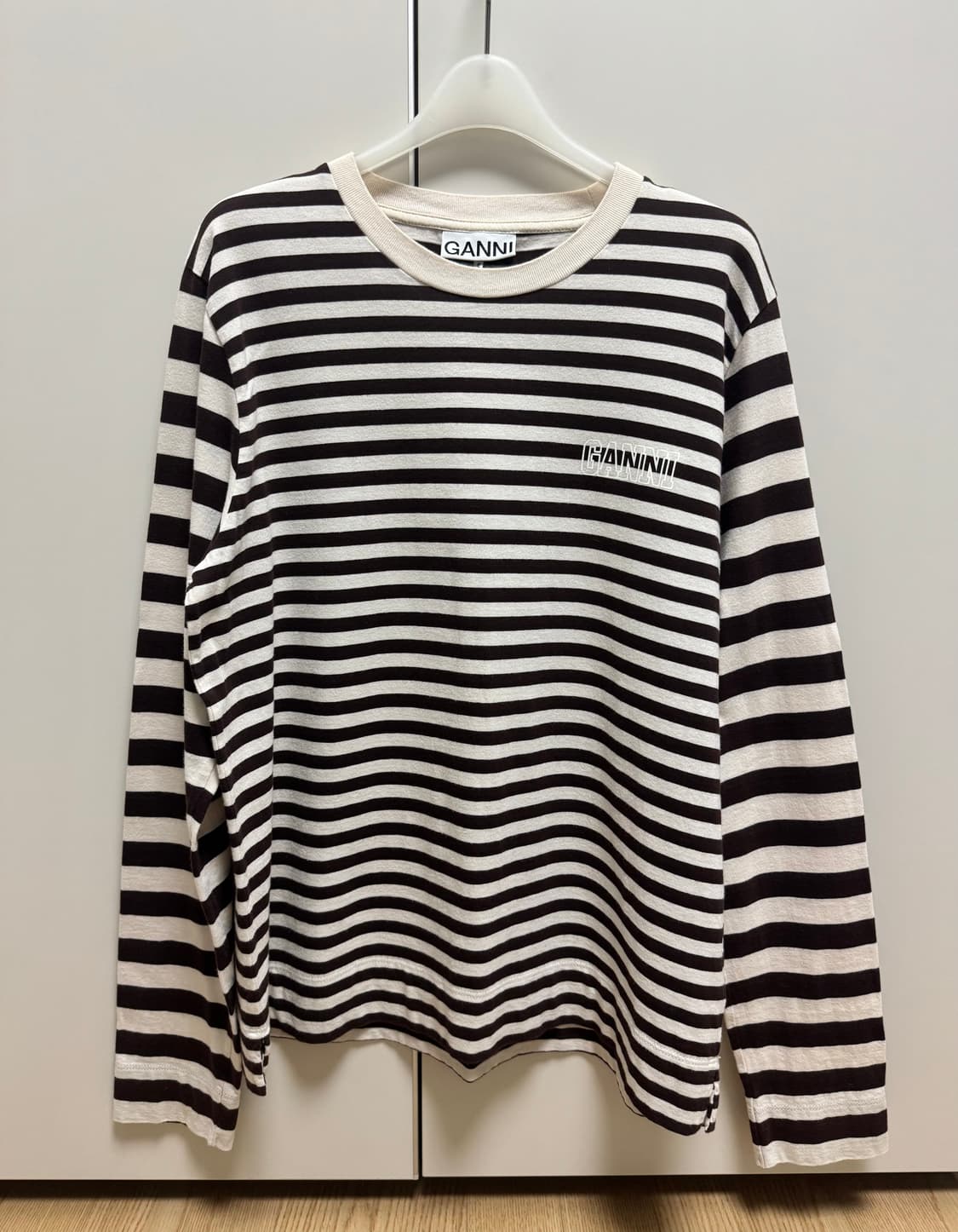 가니 스트라이프 긴팔 티셔츠 M 상품이미지1