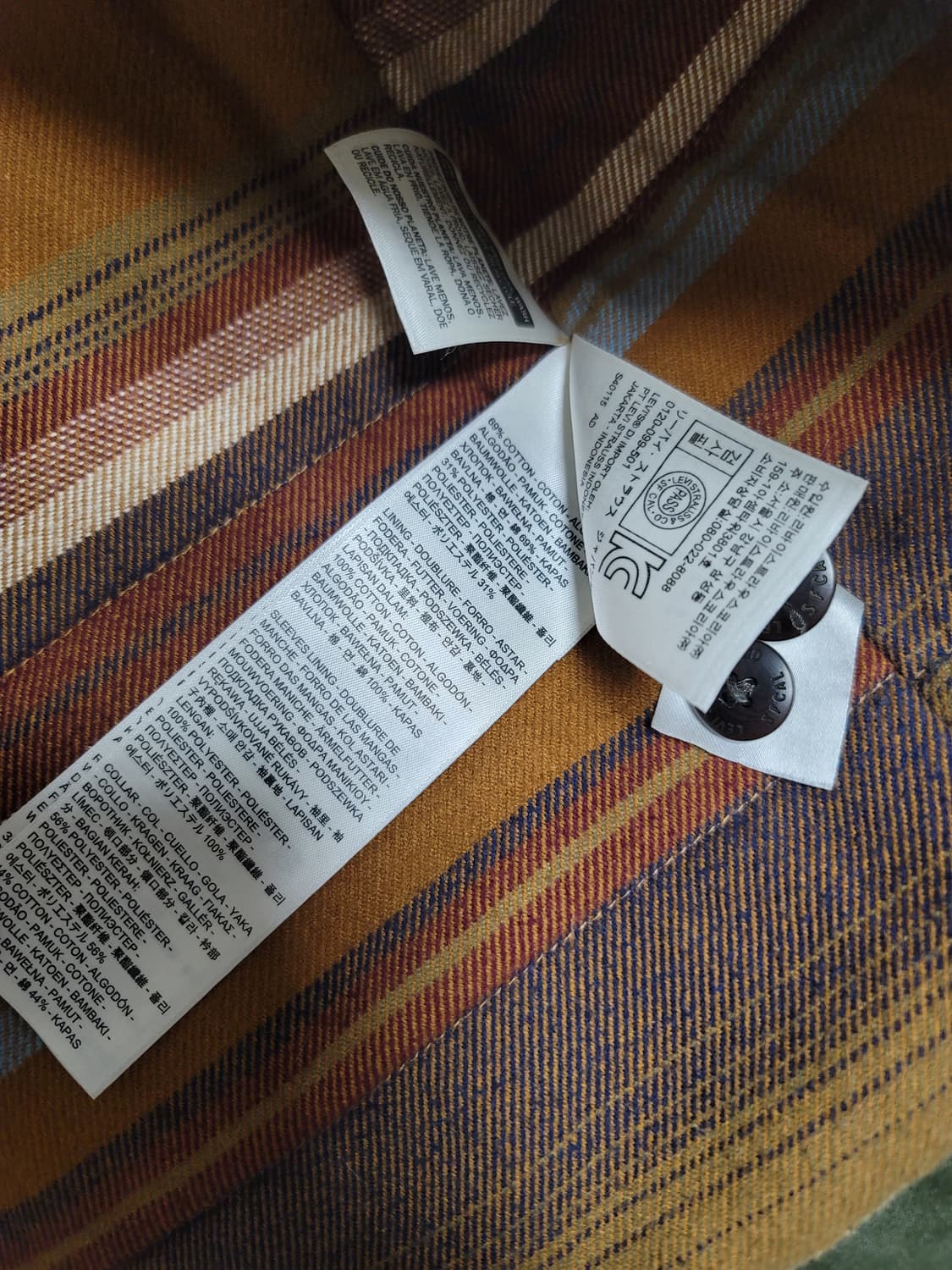 리바이스 초어 워크자켓 군청색 S 95사이즈 상태극상
 상품이미지6