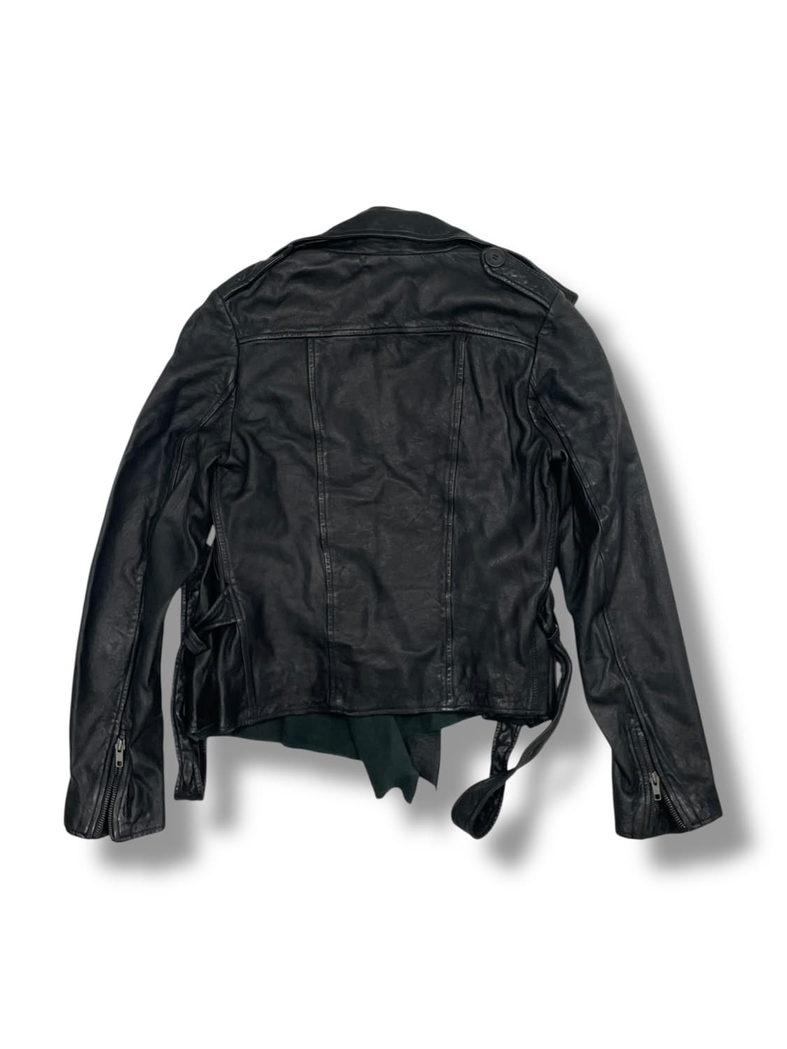 AllSaints 올세인츠 사선 드레이프 레더 자켓 상품이미지2